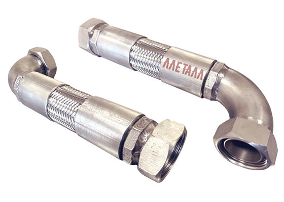 Short DN32 corrugated hoses — LLETALL PTFE hose project