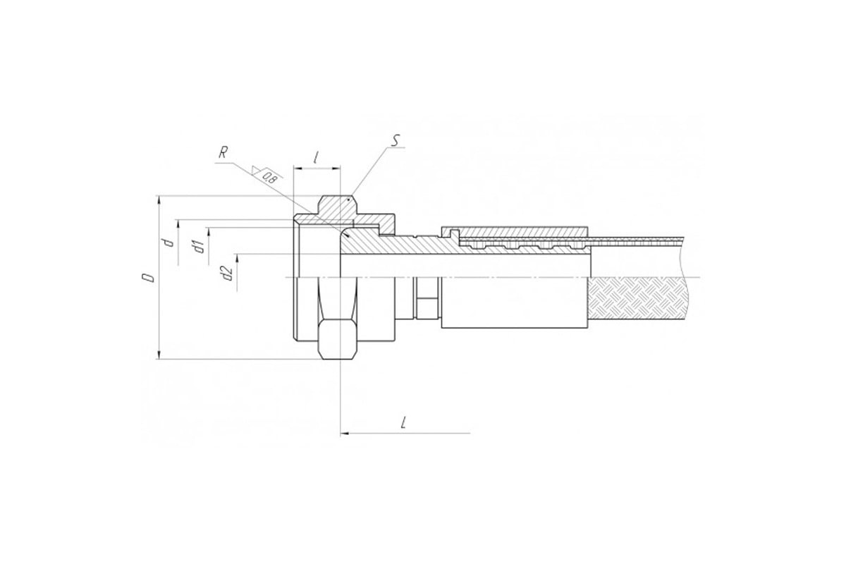 Technical drawing for 8Д0.447.048